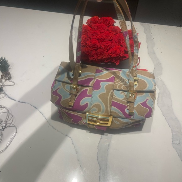 Fendi Purple and Blue Shoulder Bag - Picture 2 of 4